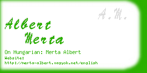 albert merta business card